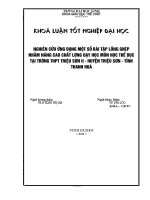 nghiên cứu ứng dụng một số bài tập lồng ghép nhằm nâng cao chất lợng dạy học môn học thể dục tại trờng thpt triệu sơn II - huyện triệu sơn - tỉnh thanh hoá