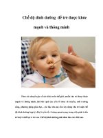 Tài liệu Chế độ dinh dưỡng để trẻ được khỏe mạnh và thông minh pdf