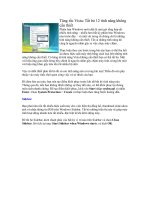 Tài liệu Tăng tốc Vista: Tắt bỏ 12 tính năng không cần thiết docx