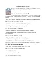 Tài liệu Kiến thức cần biết về .NET pdf
