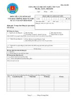 Tài liệu Mẫu số 06 BD: Đơn yêu cầu đăng ký văn bản thông báo về việc xử lý tài sản bảo đảm ppt