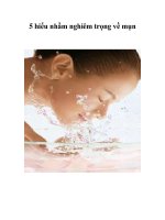 Tài liệu 5 hiểu nhầm nghiêm trọng về mụn pptx