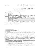 Tài liệu Đơn đăng kí ưu đãi đầu tư ppt