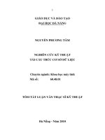 Nghiên cứu kỹ thuật tái cấu trúc cơ sở dữ liệu 