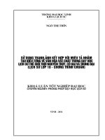 Sử dụng tranh ảnh kết hợp với miêu tả nhằm tạo biểu tượng về văn hóa vật chất trong dạy học lịch sử thế giới nguyên thủy, cổ đại và trugn đại (lịch sử lớp 10   chương trình chuẩn) luận văn tốt nghiệp đại học 