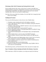 Tài liệu Performing a SQL SELECT Statement and Storing the Rows Locally phần 1 docx