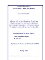 Điều tr thành phàn côn trùng và nhện hại cây dưa hấu, mức độ hại của ba cây hại chính và biện quản lý chung theo hướng tổng hợp , vụ đông xuân 2009 tại tỉnh hà tỉnh 
