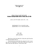 Hình tượng người trí thức trong truyện ngắn thời kỳ đầu của lỗ tấn 