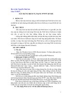 XÂY DỰNG DỊCH vụ MẠNG WWW SEVER 