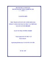 thực trạng sản xuất, dư lượng kim loại, nitrat và hóa chất bảo vệ thực vật trên rau tại lào cai năm 2008 2009 