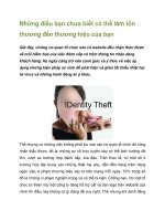 Tài liệu Những điều bạn chưa biết có thể làm tổn thương đến thương hiệu docx