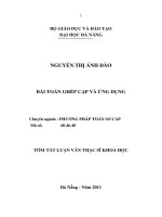 Bài toán ghép cặp và ứng dụng 