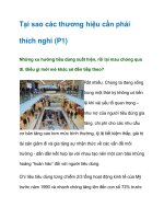 Tài liệu Tại sao các thương hiệu cần phải thích nghi (P1) docx
