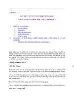 Tài liệu Nguyên lý thứ nhất nhiệt động học và áp dụng vào hóa học_chươn 1 docx