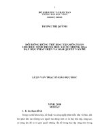 Bồi dưỡng hứng thú học tập môn toán cho học sinh trung học cơ sở thông qua dạy học phát hiện và giải quyết vấn đề 