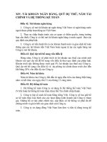 Tài liệu TÀI KHOẢN NGÂN HÀNG, QUỸ DỰ TRỮ, NĂM TÀI CHÍNH VÀ HỆ THỐNG KẾ TOÁN pptx