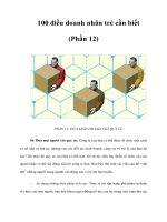 Tài liệu 100 điều doanh nhân trẻ cần biết (Phần 12) docx