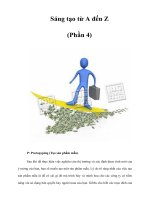 Tài liệu Sáng tạo từ A đến Z (Phần 4) doc