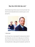 Tài liệu Bạn theo kiểu lãnh đạo nào? docx