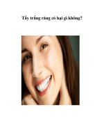 Tài liệu Tẩy trắng răng có hại gì không? pdf