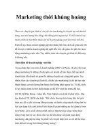 Tài liệu Marketing thời khủng hoảng docx