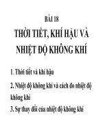 Gián án Tiết 22: Thời tiết khí hậu và nhiệt độ không khí