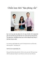 Tài liệu Chiến lược thời “hậu phỏng vấn” pdf