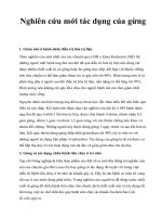 Tài liệu Nghiên cứu mới tác dụng của gừng pptx