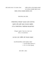 Phương pháp giải gần đúng một số lớp bài toán biên của phương trình elliptic 