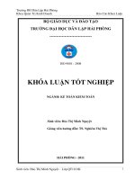 Hoàn thiện kế toán doanh thu chi phí và xác định kết quả kinh doanh tại chi nhánh công ty TNHH một thành viên 319  xí nghiệp 359 