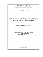 nghiên cứu ảnh hưởng của tải trọng đến các thành phần khí xả 