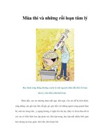 Tài liệu Mùa thi và những rối loạn tâm lý ppt