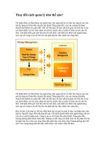 Tài liệu Thay đổi cách quản lý như thế nào? pptx