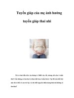 Tài liệu Tuyến giáp của mẹ ảnh hưởng tuyến giáp thai nhi docx
