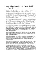 Con đường làm giàu của những tỷ phú châu á 