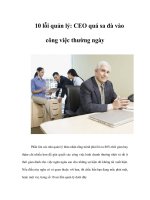 Tài liệu 10 lỗi quản lý: CEO quá sa đà vào công việc thường ngày ppt