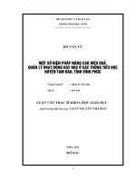 Một số biện pháp nâng cao hiệu quả quản lý hoạt động dạy học ở các trường tiểu học huyện tam đảo tỉnh vĩnh phúc luận văn thạc sĩ khoa học giáo dục 