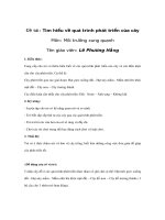 Tài liệu Tìm hiểu về quá trình phát triển của cây - Môn: Môi trường xung quanh docx