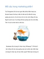 Tài liệu Mồi câu trong marketing-phần1 pdf