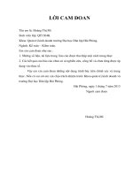 Hoàn thiện tổ chức công tác kế toán chi phí sản xuất và tính giá thành sản phầm nhằm tăng cường quản lý chi phí tại công ty TNHH một thành viên cấp nước hải phòng 