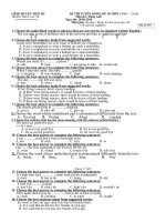 Tài liệu Bo de thi TN vao 10: 4 ma de (602)