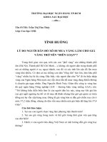 TÌNH HUỐNG lý DO NGƯỜI dân đổ xô đi MUA VÀNG làm CHO GIÁ VÀNG TRỞ nên “điên LOẠN” 