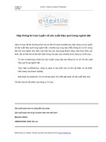 Tài liệu Hộp thông tin trực tuyến về sản xuất hiệu quả trong ngành dệt pdf