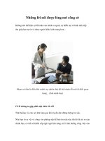 Tài liệu Những lời nói được lòng nơi công sở pptx