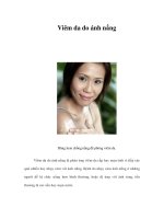 Tài liệu Viêm da do ánh nắng pdf