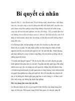 Tài liệu Bí quyết cá nhân ppt