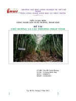 CÔNG NGHỆ sản XUẤT ĐƯỜNG, BÁNH kẹo đề tài CHỮ ĐƯỜNG và các PHƯƠNG PHÁP TÍNH 