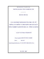 Luận văn các giải pháp nhằm đáp ứng nhu cầu về giống cây trồng và phân bón cho sản xuất nông nghiệp tại huyện hoà an   tỉnh cao bằng 