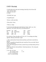 Bài soạn Unit 9 : the body