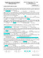 Tài liệu Đề và đáp án thi thử ĐH lần 1. THPT Nguyễn Xuân Ôn